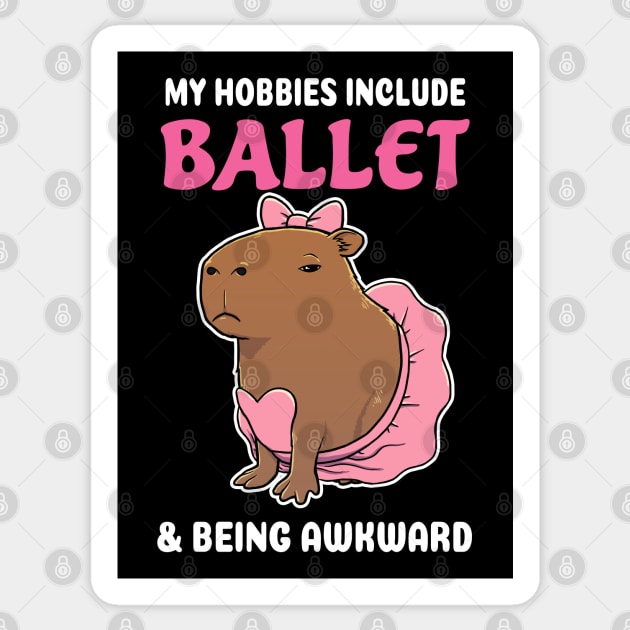 My hobbies include Ballet and being awkward cartoon Capybara Sticker by capydays